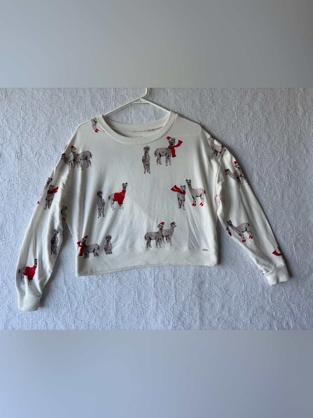 Gilly Hicks Llama Pajama Top Junior’s  Small  PJ Sleepwear Shirt Super Soft